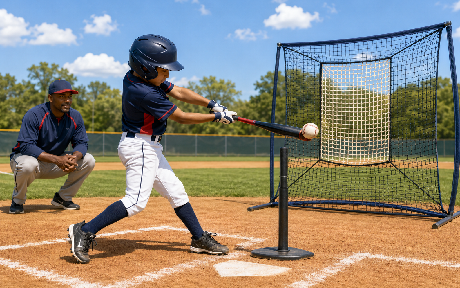 Tee Line Drives youth baseball drill demonstration