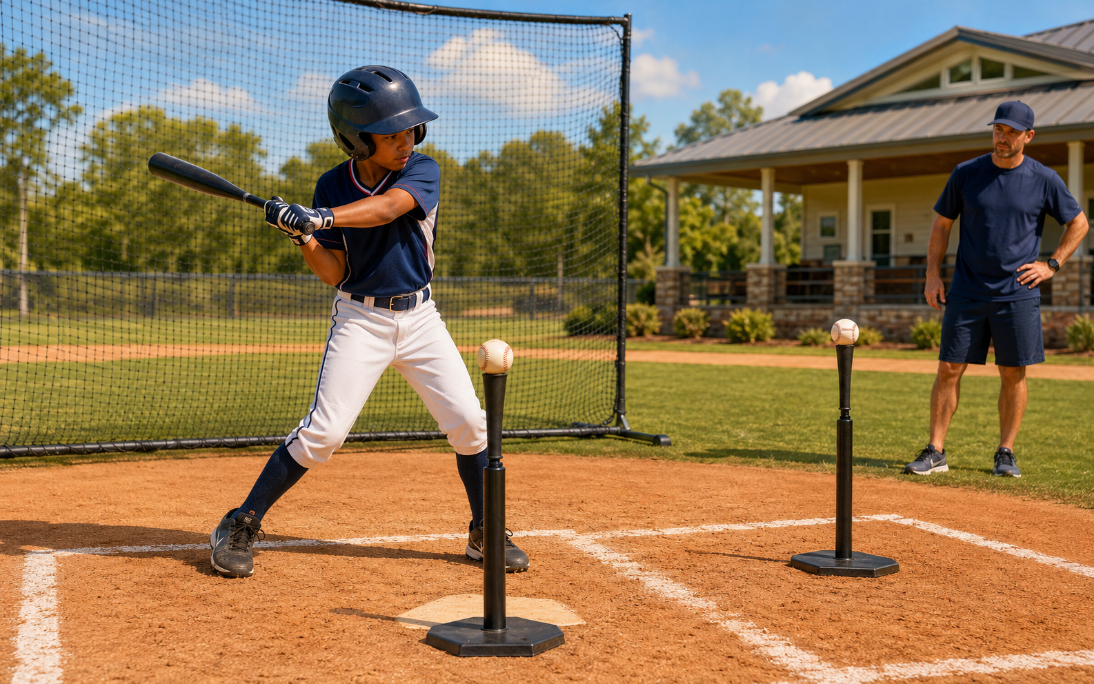 Inside–Outside Tee youth baseball drill demonstration