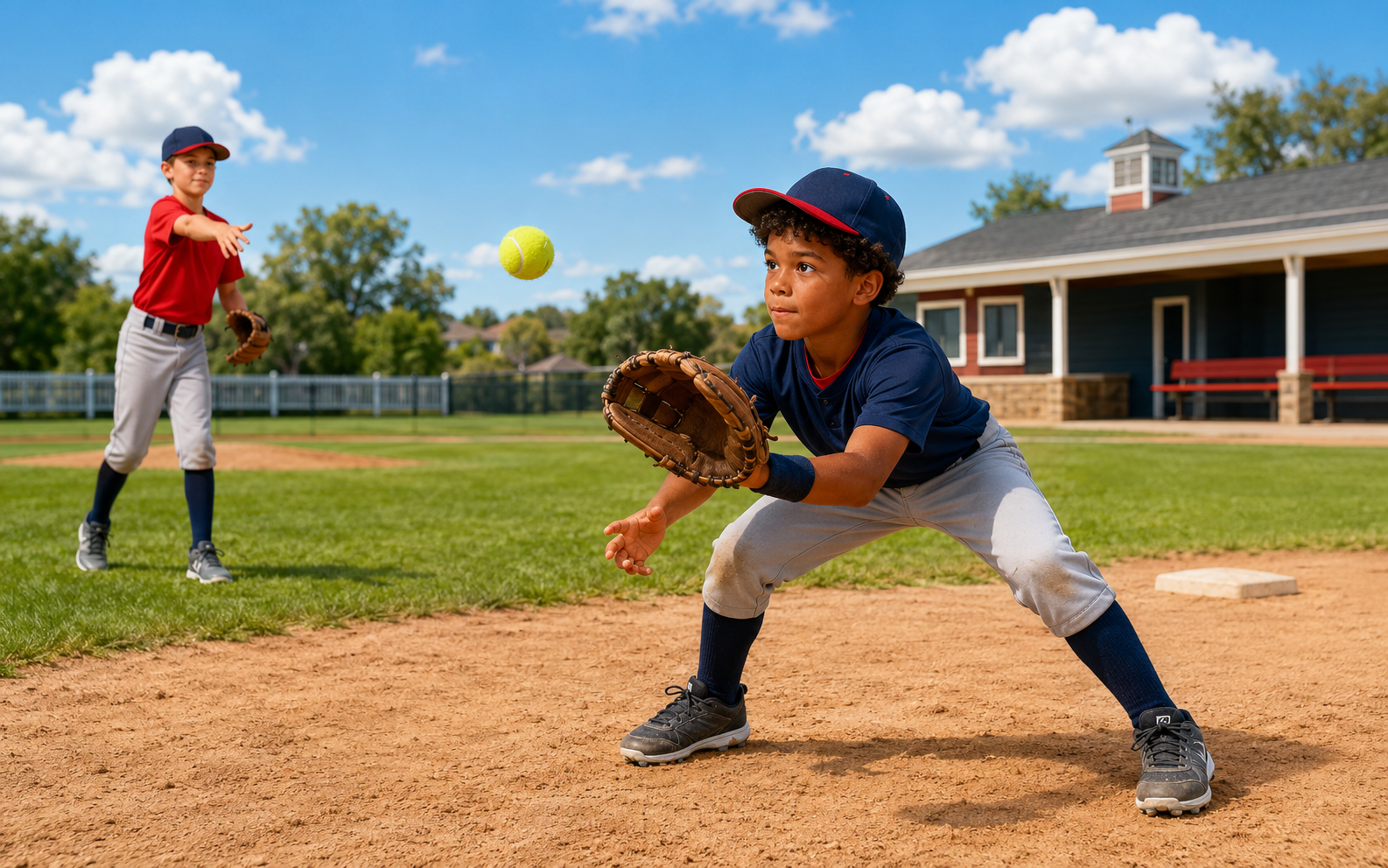 Tennis-Ball Reactions youth baseball drill demonstration